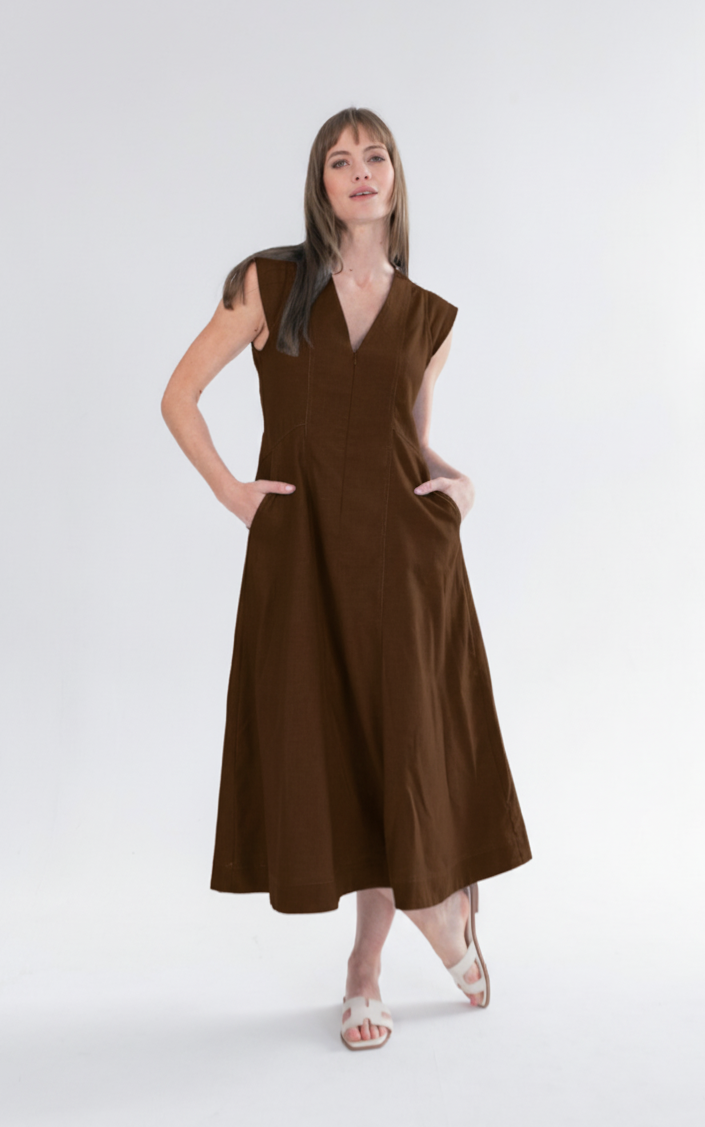 Gianna Dress Coco Cap Sleeve-DRESSES-kindacollection-Kinda