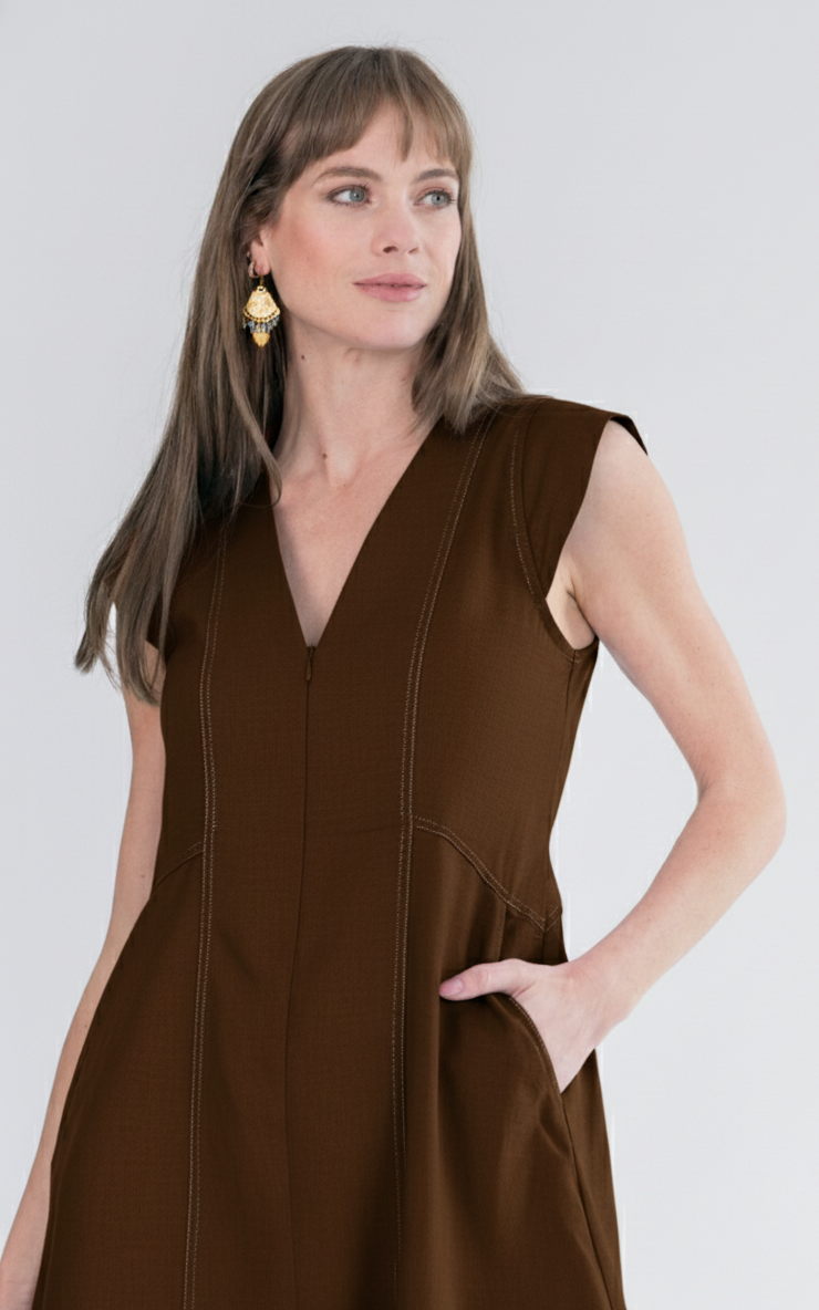 Gianna Dress Coco Cap Sleeve-DRESSES-kindacollection-Kinda