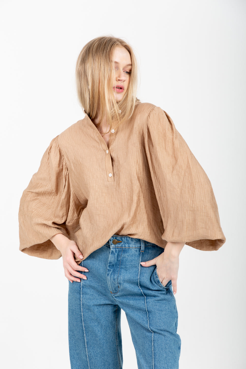 Amy Blouse Camel
