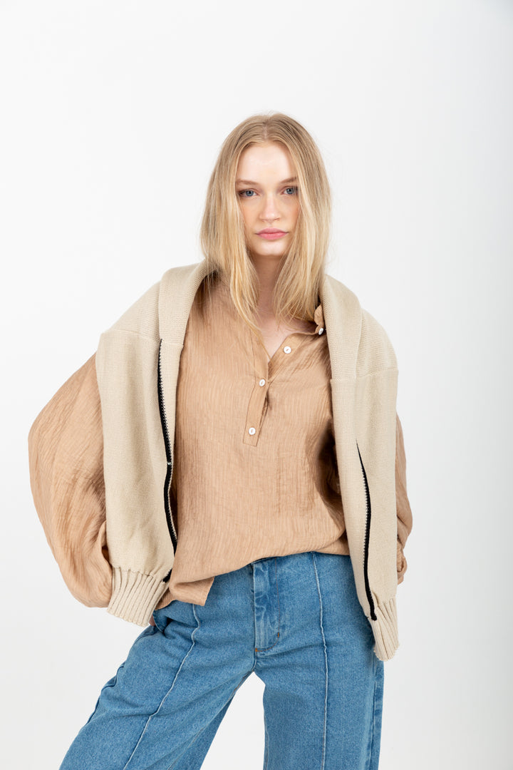 Amy Blouse Camel