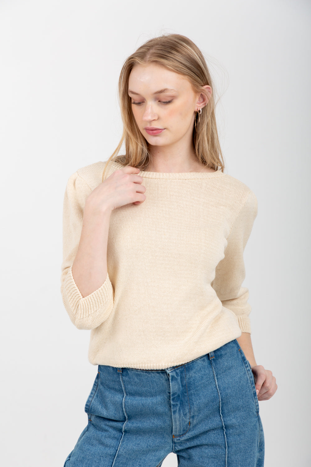 Tracey V-Knit Natural
