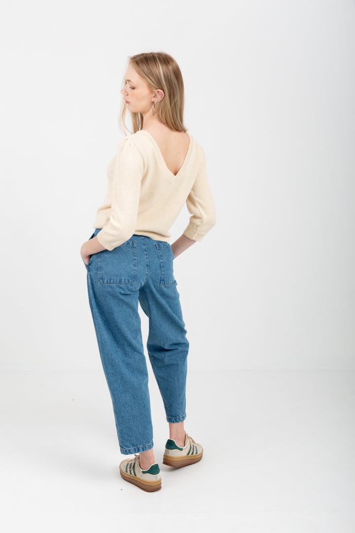 Tracey V-Knit Natural