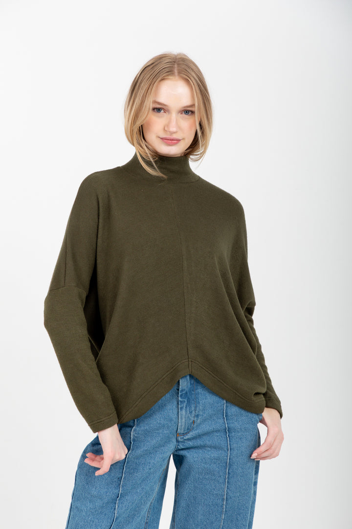 Demi Top Khaki-TOPS-Kindacollection-Kinda