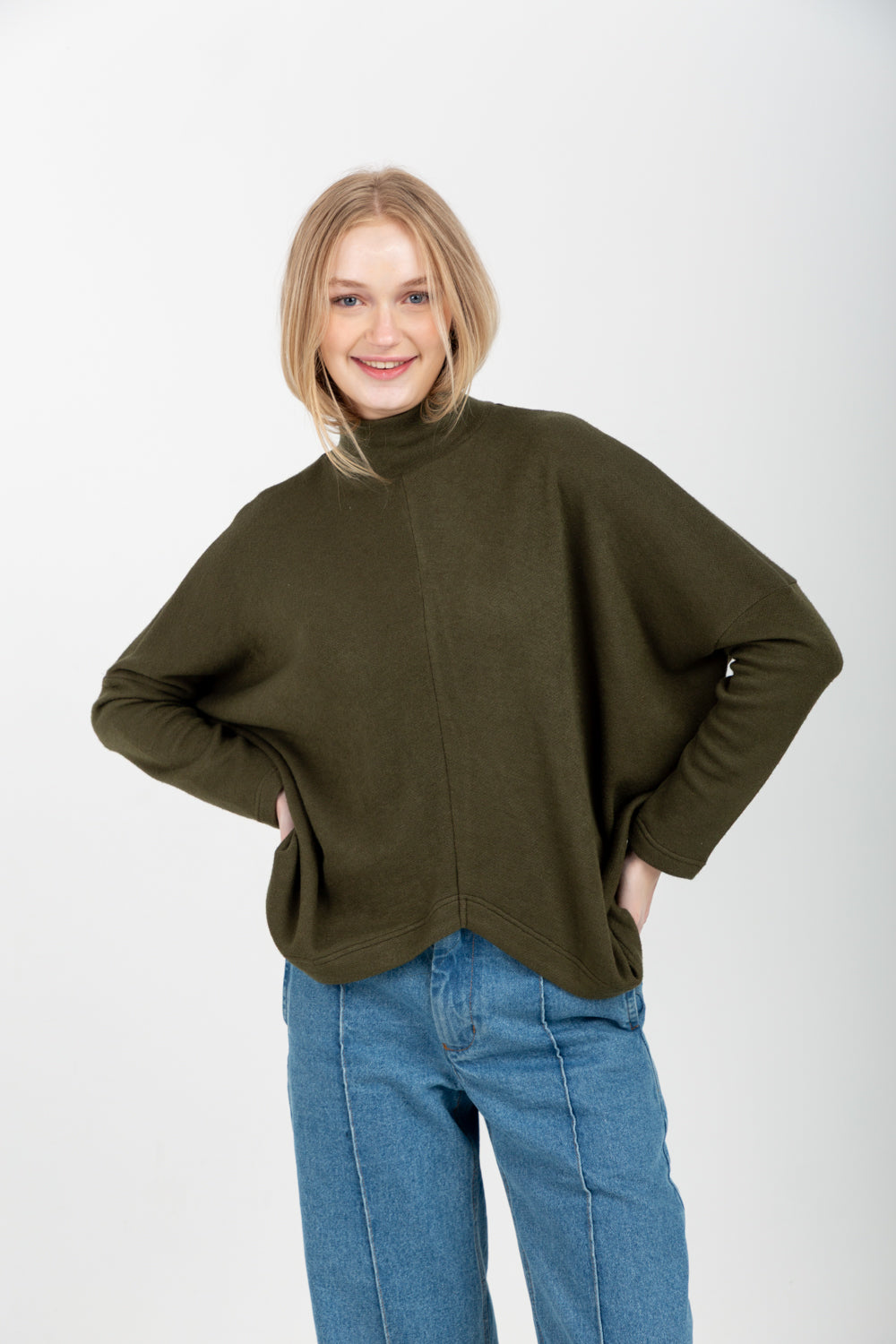 Demi Top Khaki-TOPS-Kindacollection-Kinda