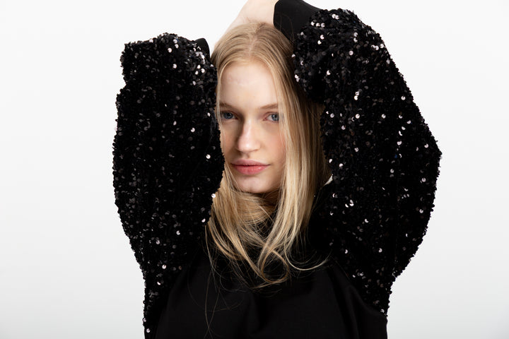 Livia Top Black Sequin