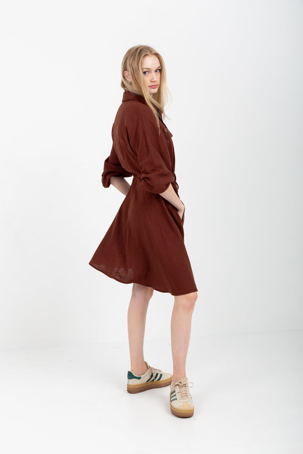 Mika Dress Chocolate-DRESSES-kindacollection-Kinda