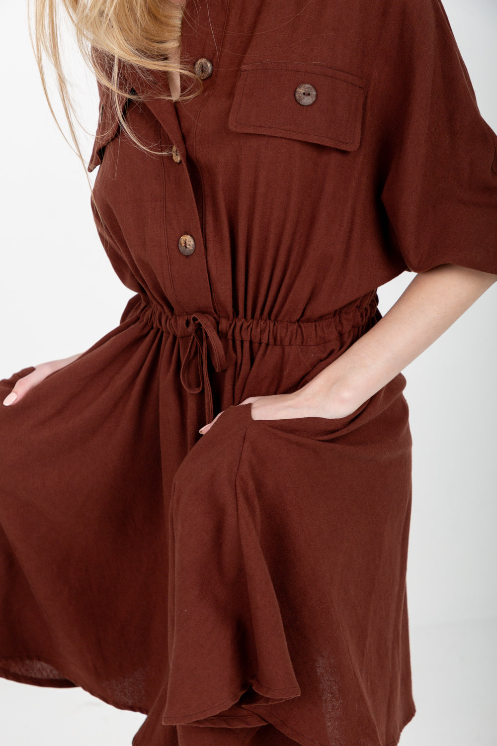 Mika Dress Chocolate-DRESSES-kindacollection-Kinda