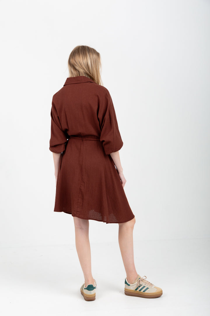 Mika Dress Chocolate-DRESSES-kindacollection-Kinda