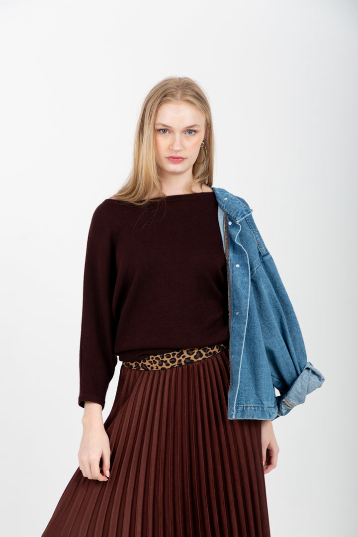 Boatneck Top Chocolate