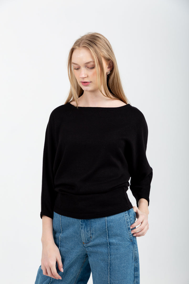 Boatneck Top Black