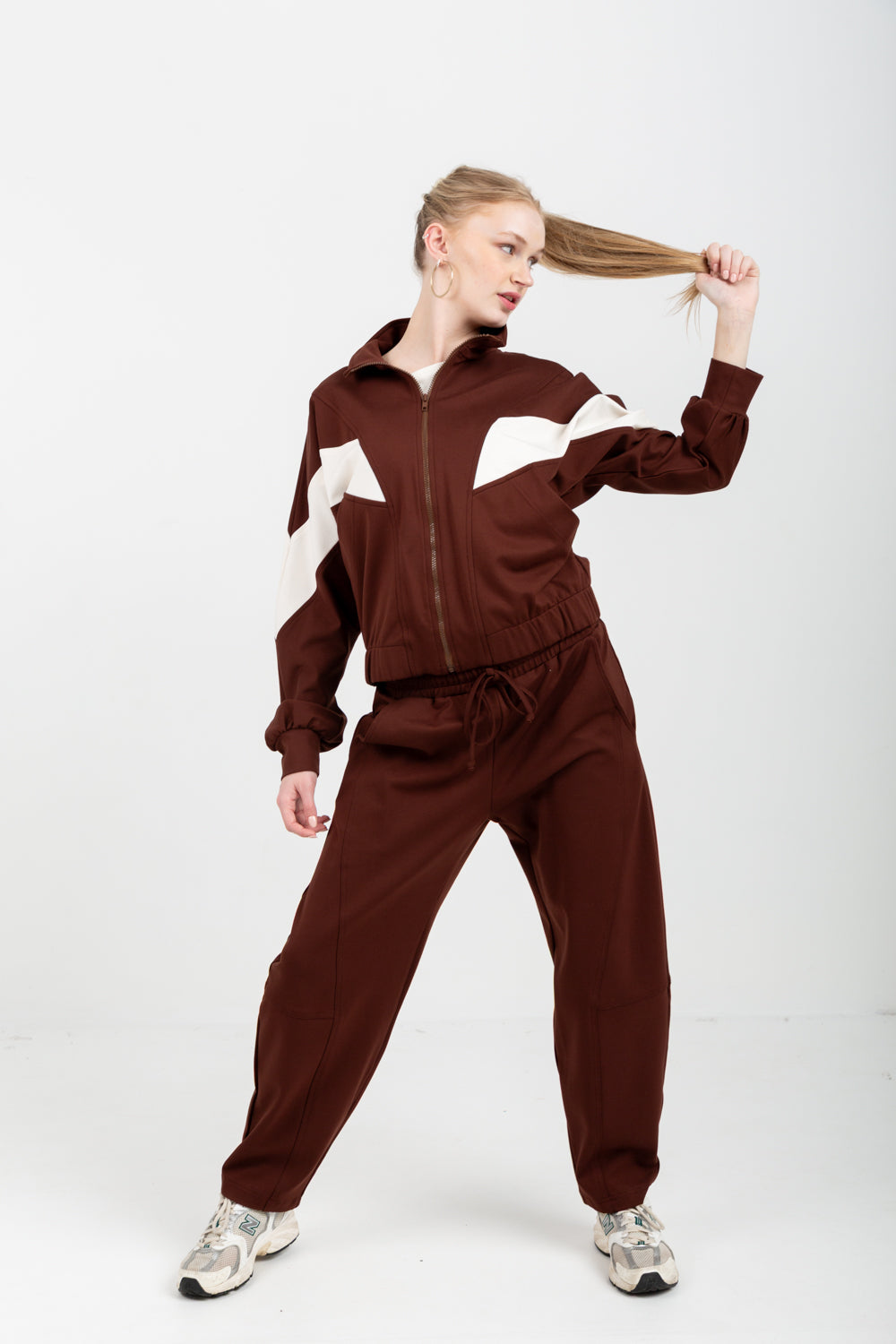 Lauper Jacket Chocolate-TRACK SETS-Kindacollection-Kinda