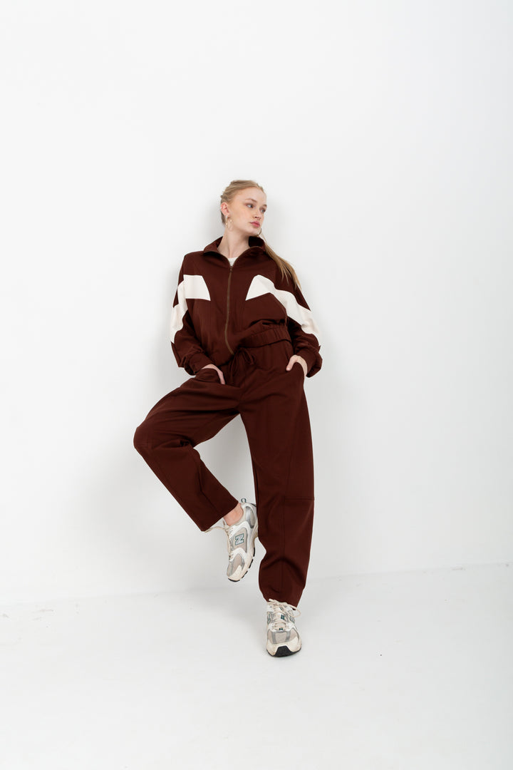 Lauper Jacket Chocolate-TRACK SETS-Kindacollection-Kinda