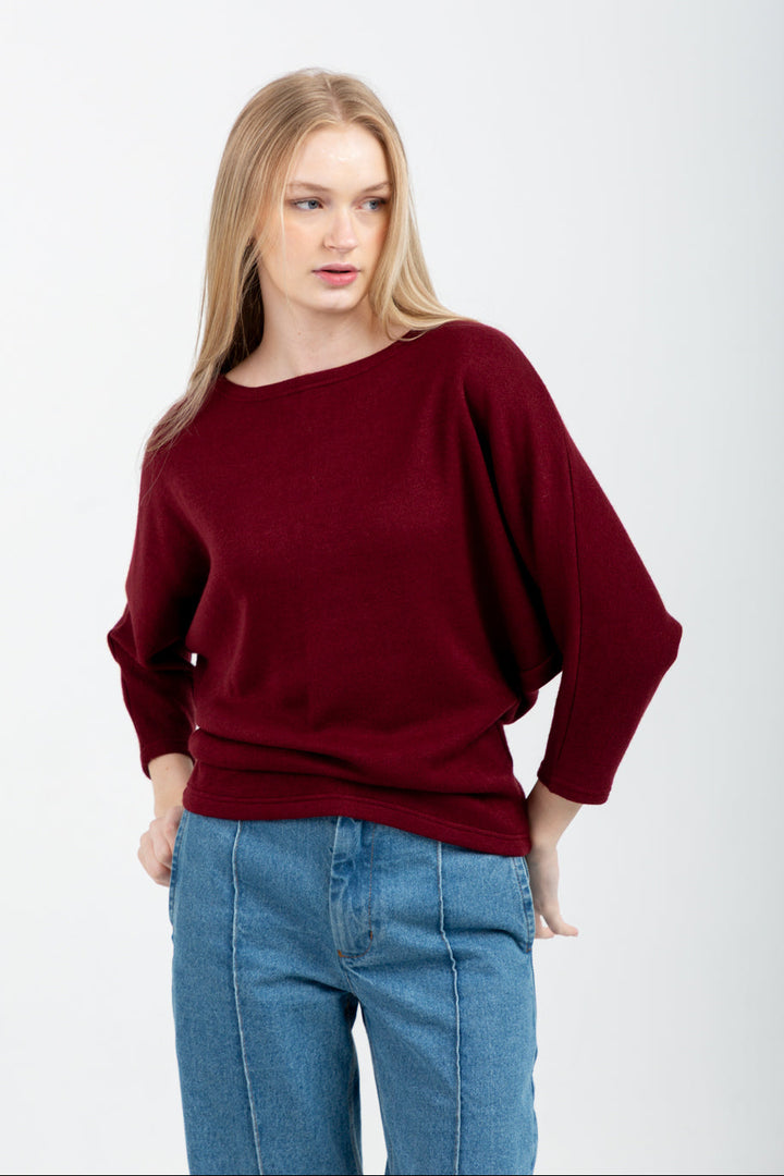 Boatneck Top Burgundy