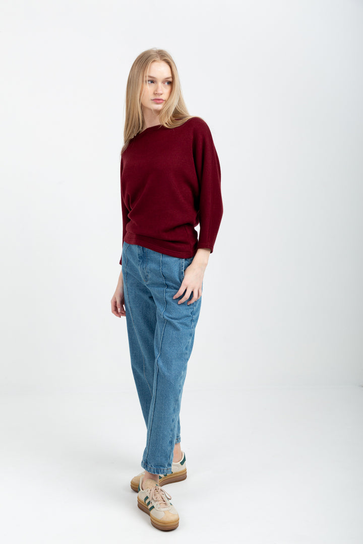 Boatneck Top Burgundy