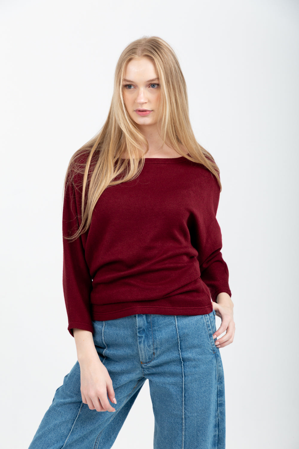 Boatneck Top Burgundy