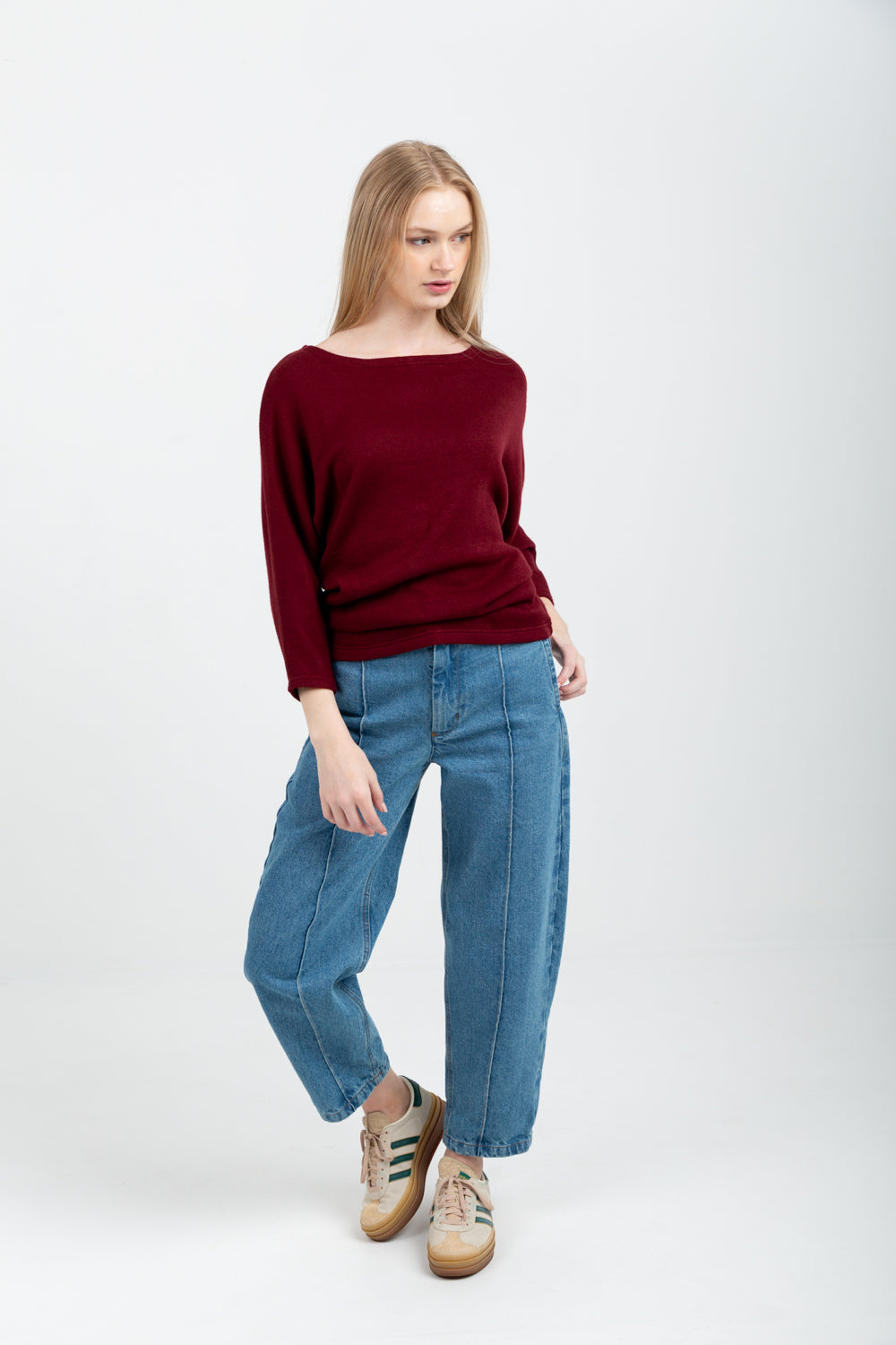 Boatneck Top Burgundy