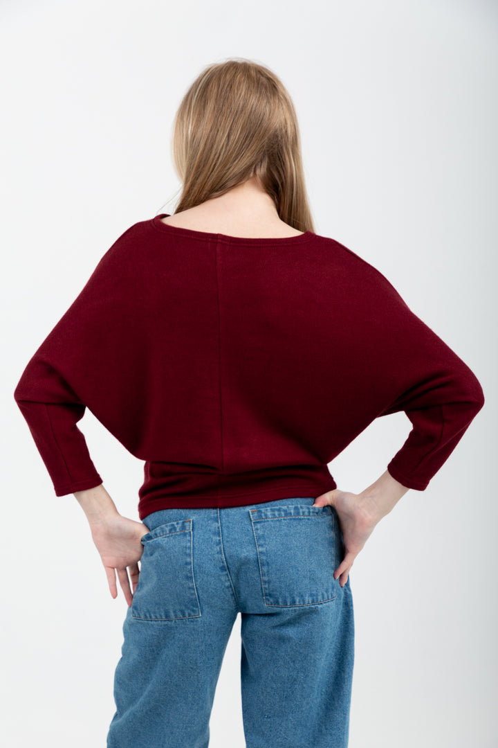 Boatneck Top Burgundy