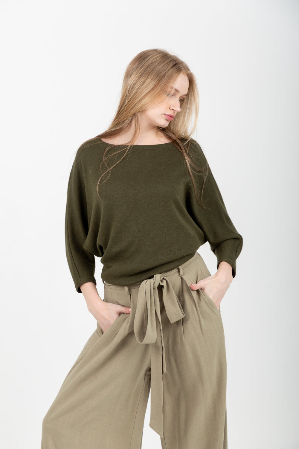 Boatneck Top Khaki