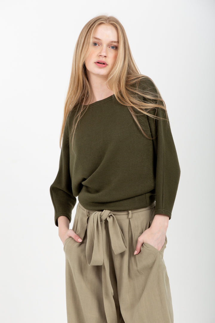 Boatneck Top Khaki