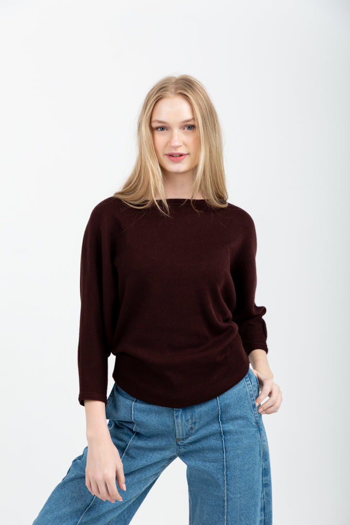 Boatneck Top Chocolate