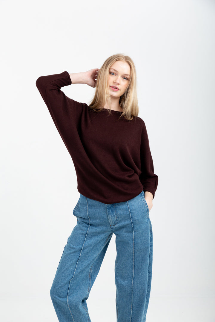 Boatneck Top Chocolate