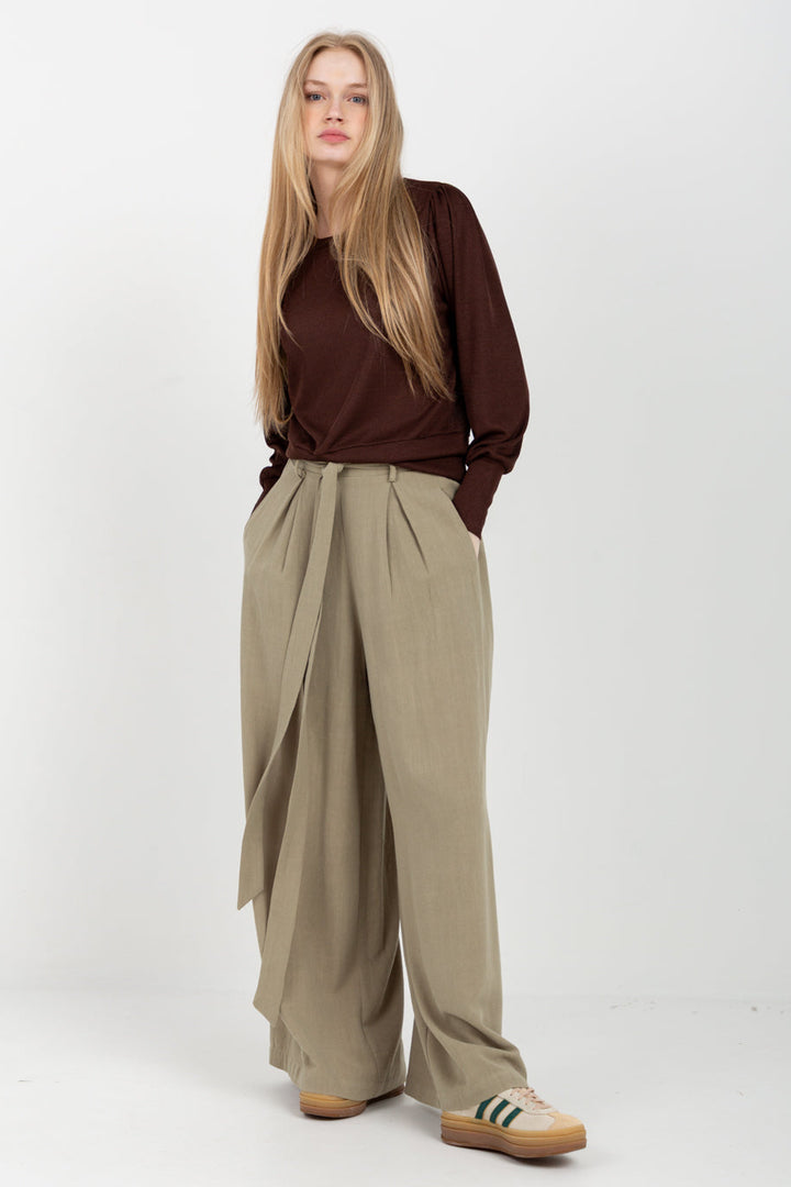 Louise Pants Dusty Green-PANTS-kindacollection-Kinda