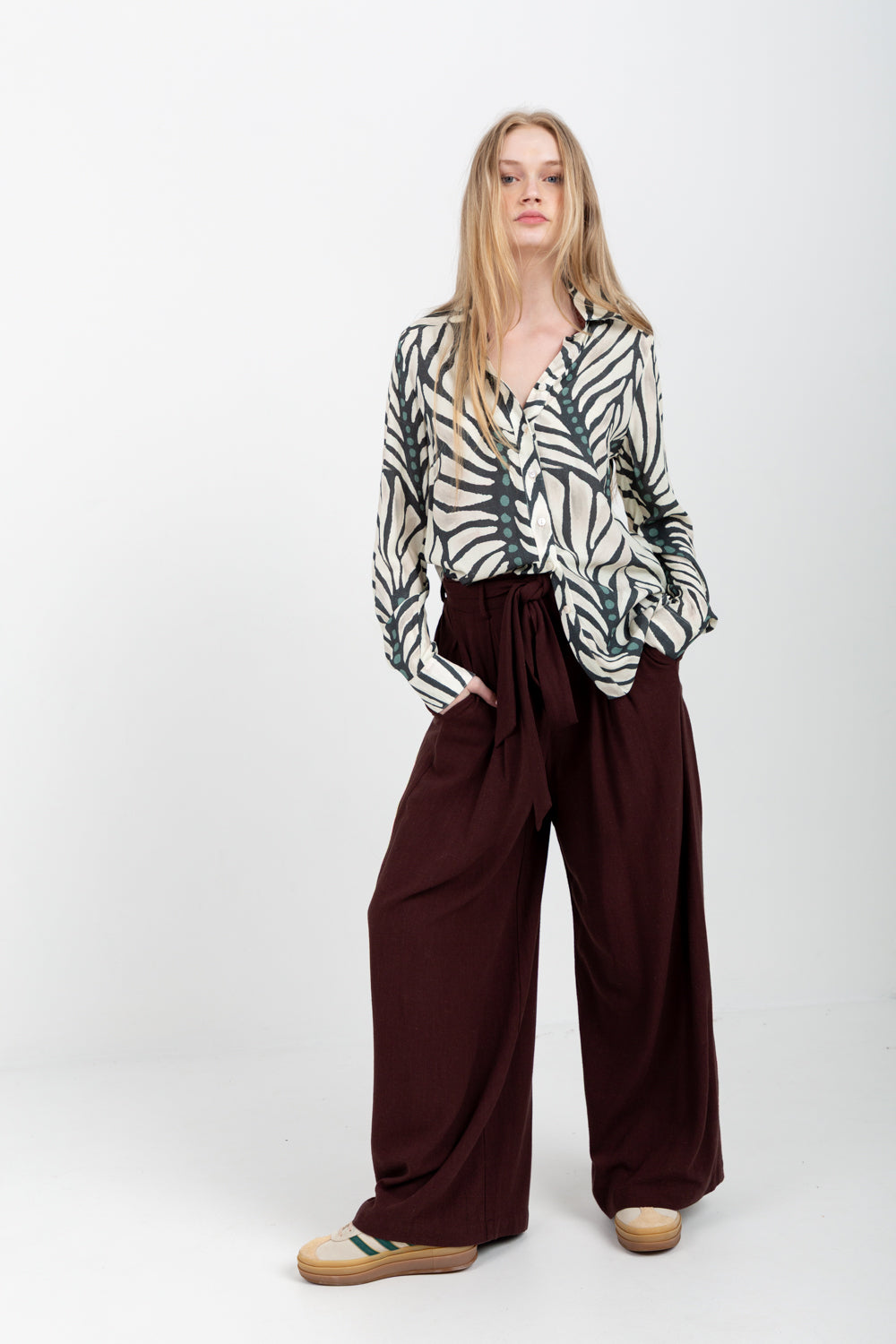 Louise Pants Bitter Chocolate-PANTS-kindacollection-Kinda