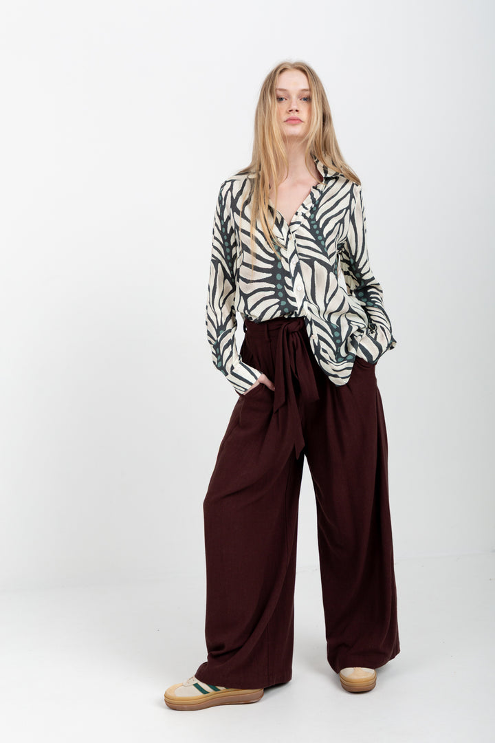 Louise Pants Bitter Chocolate-PANTS-kindacollection-Kinda