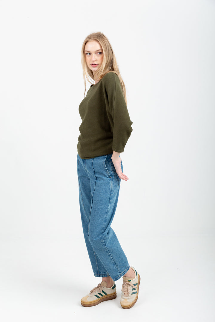 Boatneck Top Khaki
