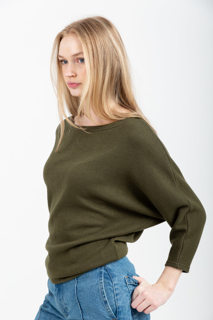 Boatneck Top Khaki
