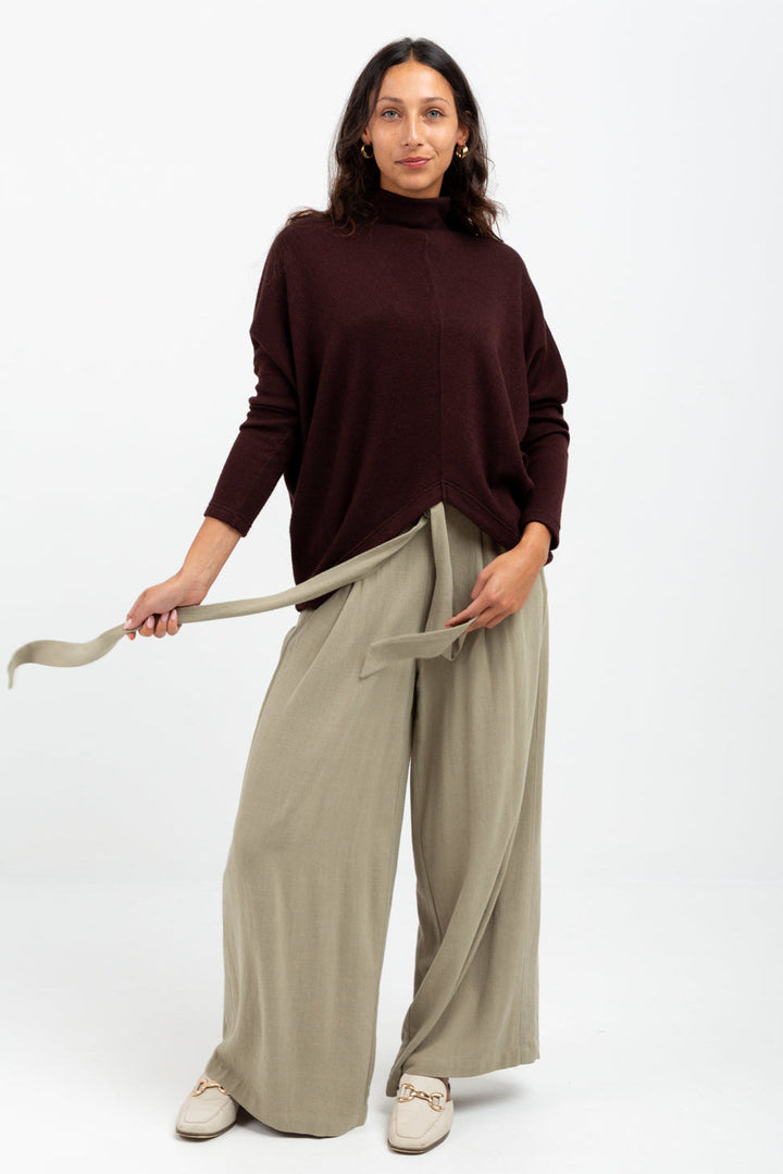 Louise Pants Dusty Green-PANTS-kindacollection-Kinda