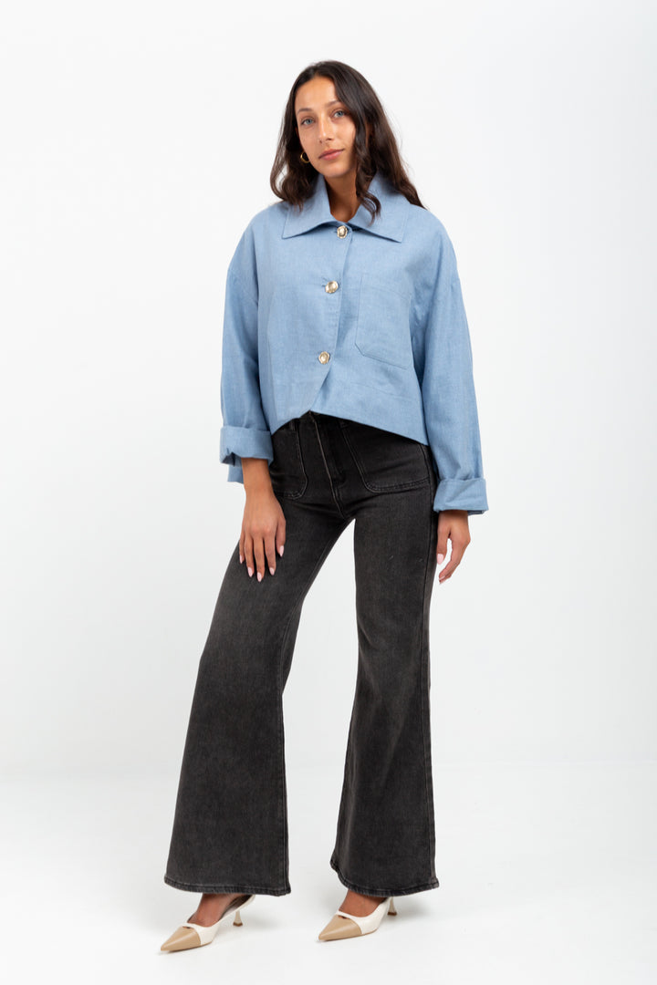 Como Coat Denim Blue-JACKETS-kindacollection-Kinda