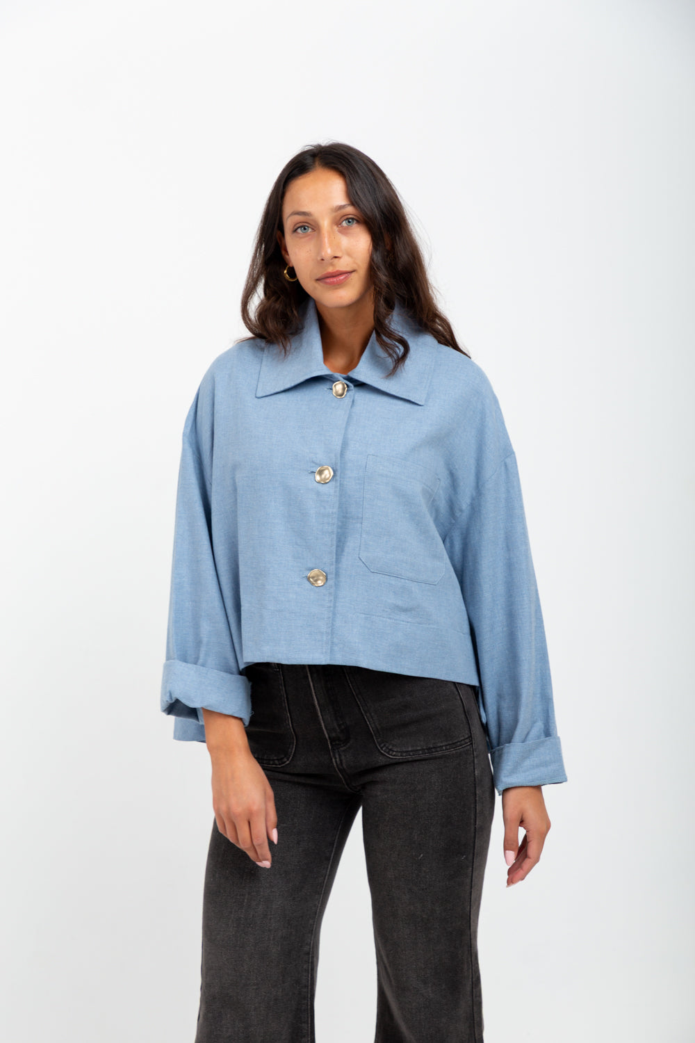 Como Coat Denim Blue-JACKETS-kindacollection-Kinda