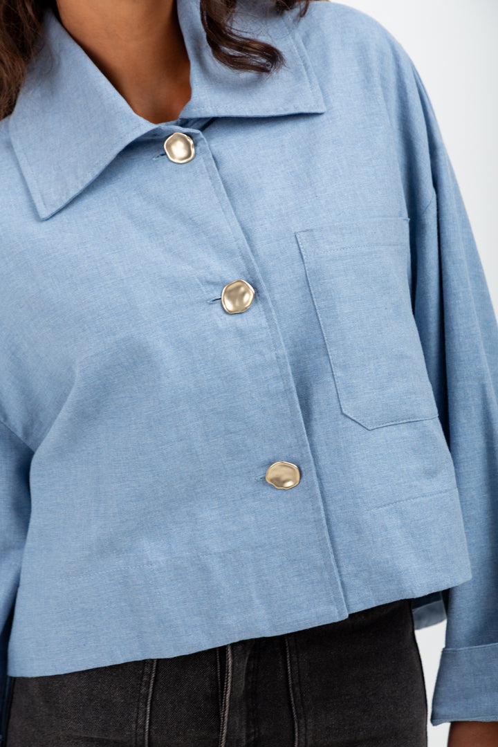 Como Coat Denim Blue-JACKETS-kindacollection-Kinda