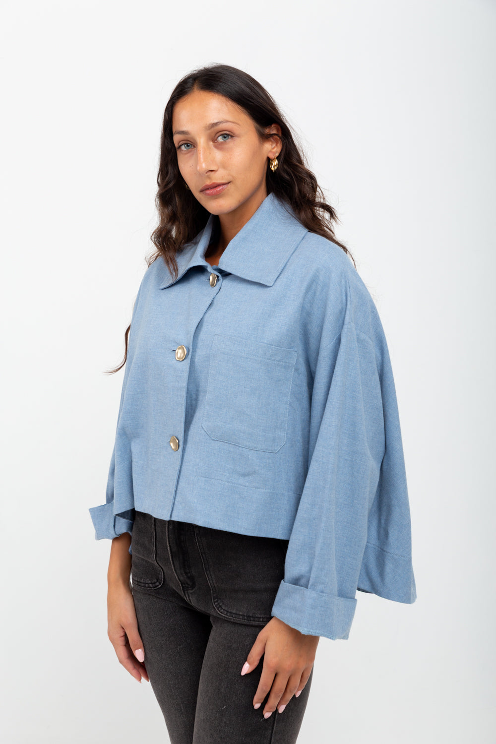 Como Coat Denim Blue-JACKETS-kindacollection-Kinda