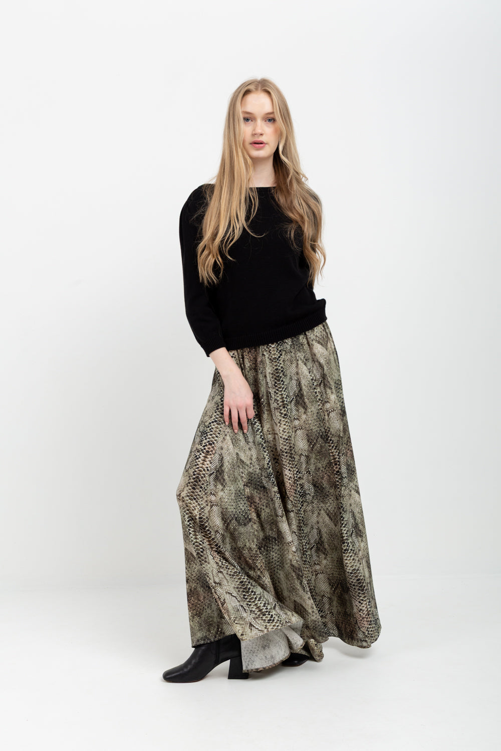 Belinda Skirt Green Snake