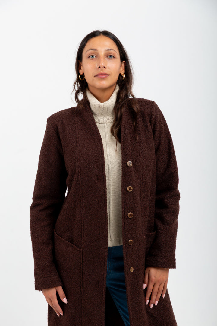 Kylie Coat Chocolate-JACKETS-Kinda-Kinda