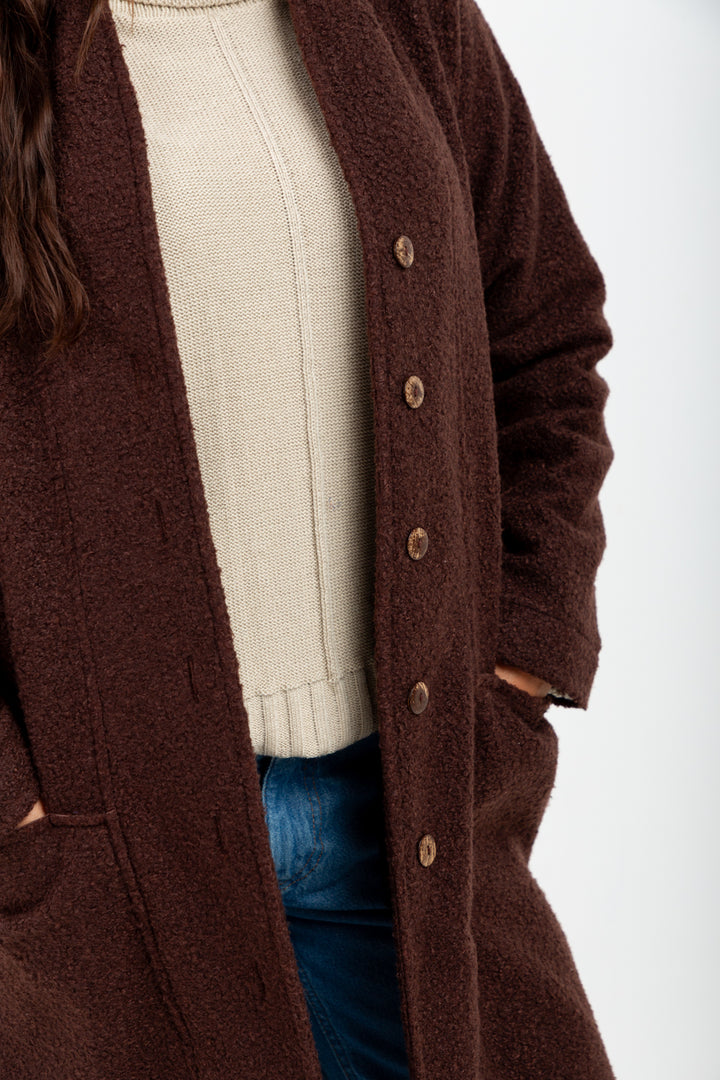 Kylie Coat Chocolate-JACKETS-Kinda-Kinda
