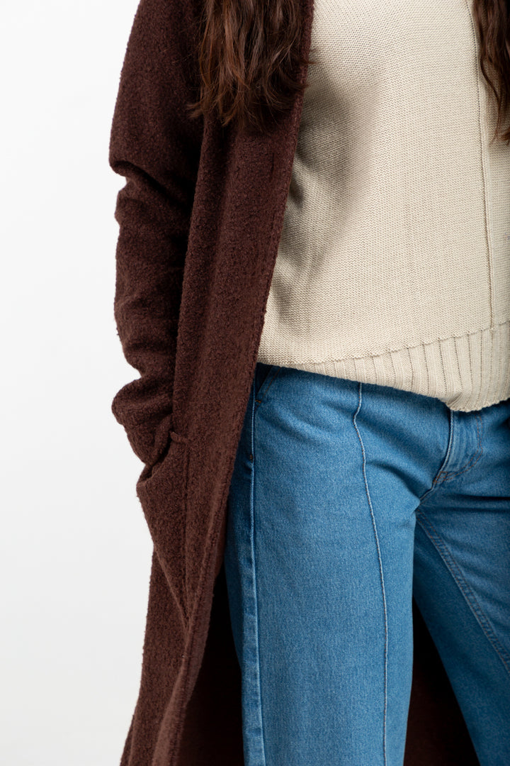 Kylie Coat Chocolate-JACKETS-Kinda-Kinda