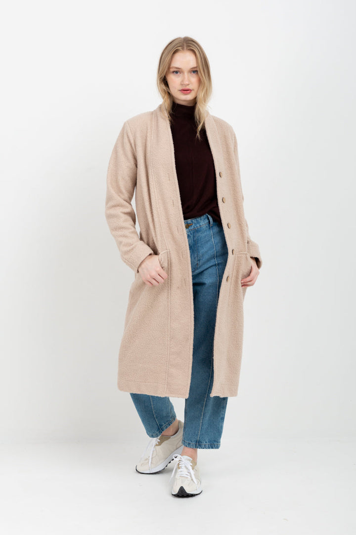 Kylie Coat Ivory-JACKETS-Kinda-Kinda