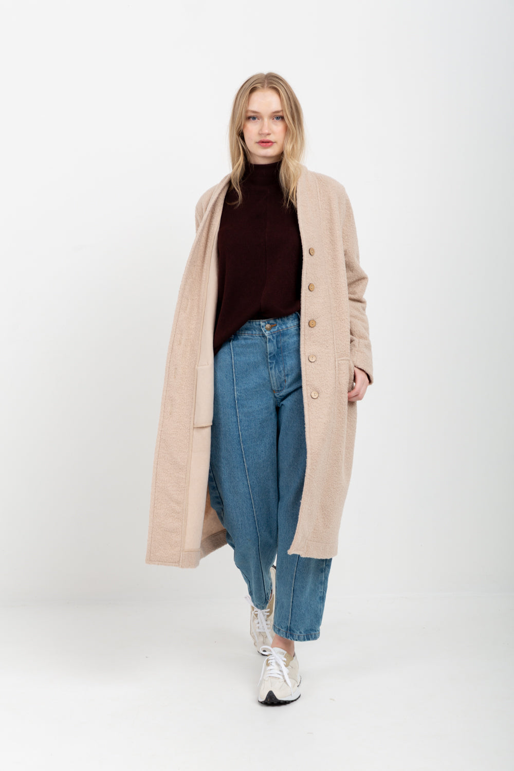 Kylie Coat Ivory-JACKETS-Kinda-Kinda