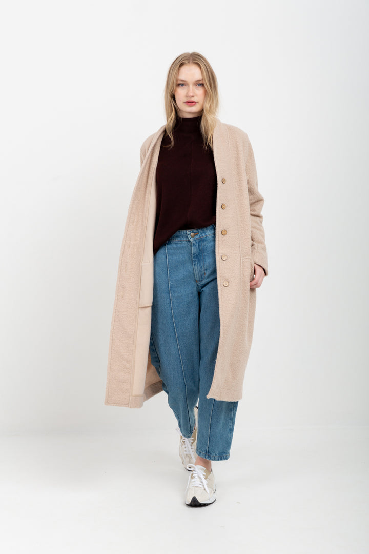Kylie Coat Ivory-JACKETS-Kinda-Kinda