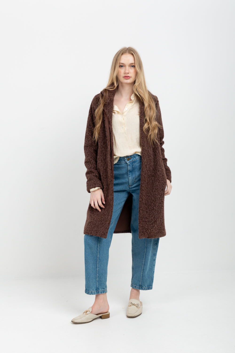 Chrissy Coat Brown Bear-JACKETS-kindacollection-Kinda
