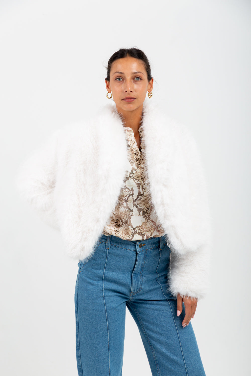 Allegra Coat Ivory Faux Fur