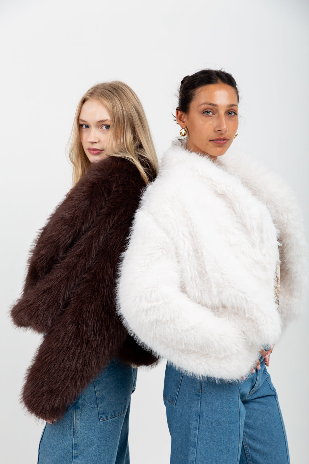 Allegra Coat Ivory Faux Fur