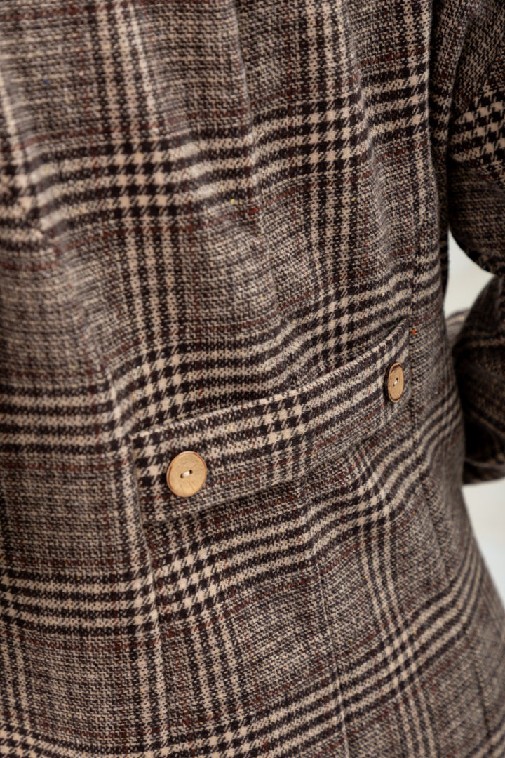 Thelma Coat Brown Check-JACKETS-kindacollection-Kinda