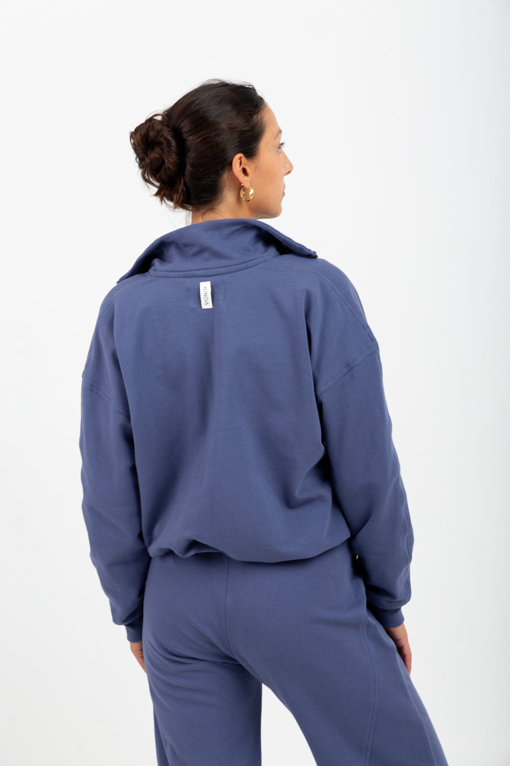 *PRE-ORDER* Winona Quarter Zip Denim Blue-TRACK SETS-Kindacollection-Kinda