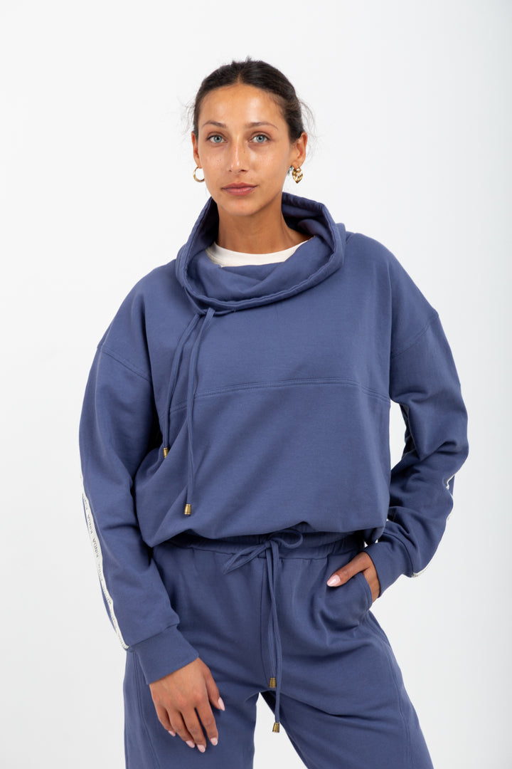 Paula Hoodie Denim Blue-TRACK SETS-Kindacollection-Kinda