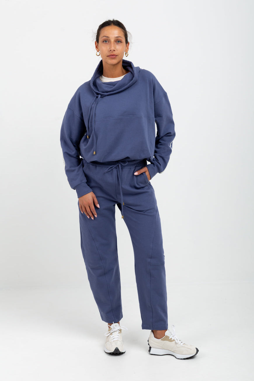 Paula Hoodie Denim Blue-TRACK SETS-Kindacollection-Kinda