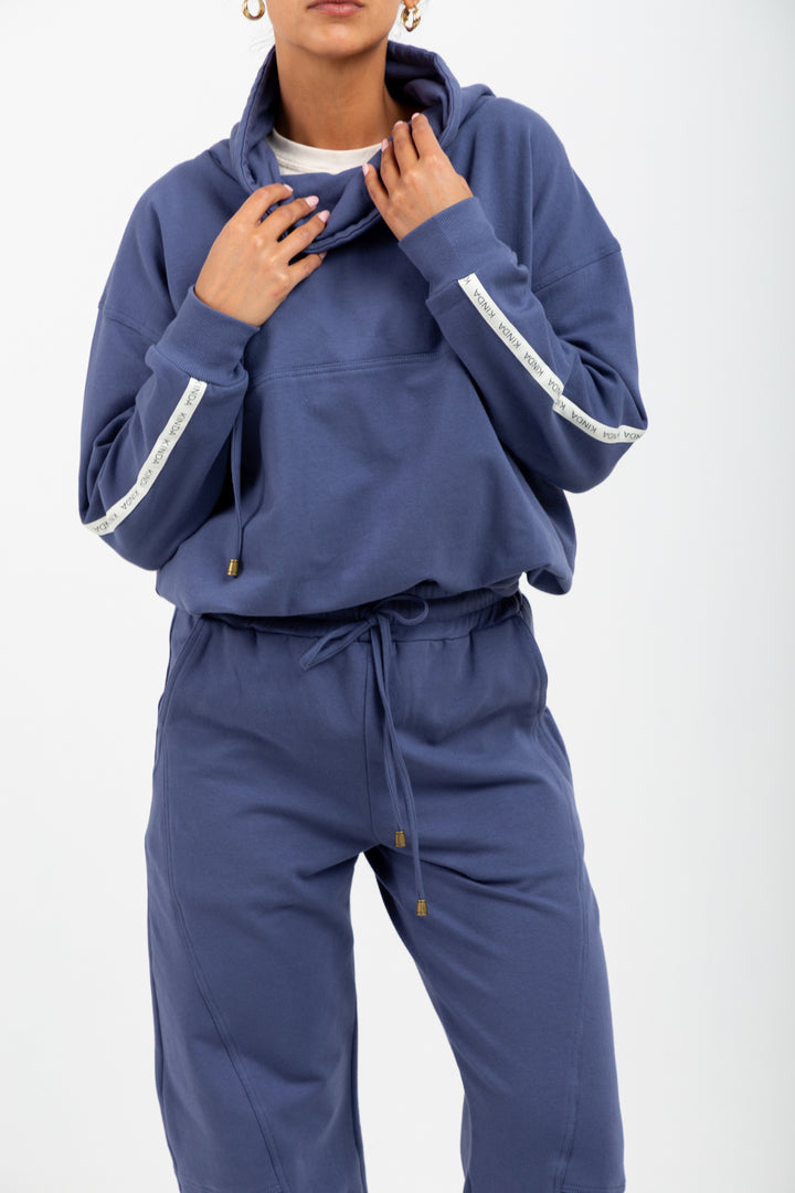 Paula Hoodie Denim Blue-TRACK SETS-Kindacollection-Kinda